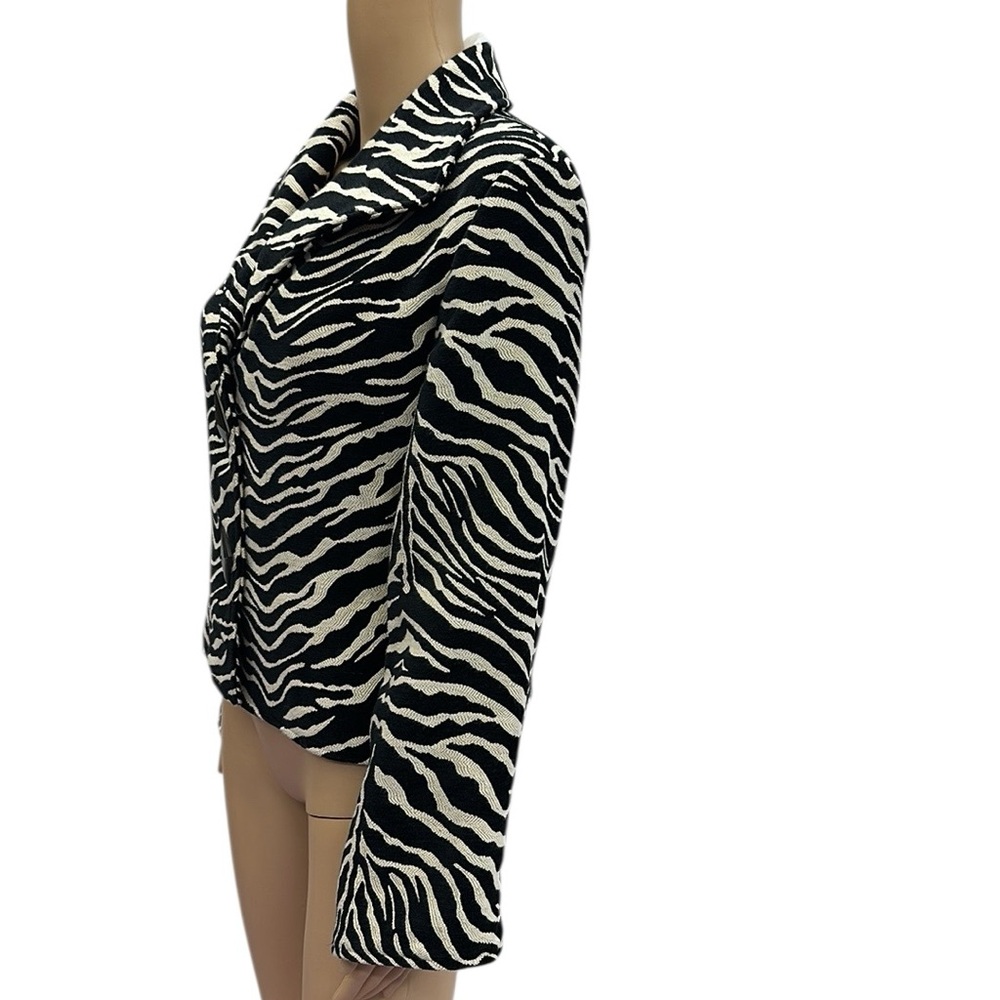 Vintage Painted Pony Zebra Animal Print Collared Button Up Jacket Womens Small - Picture 5 of 12